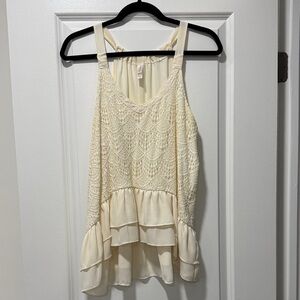 Xhilaration Cream Lace Blouse